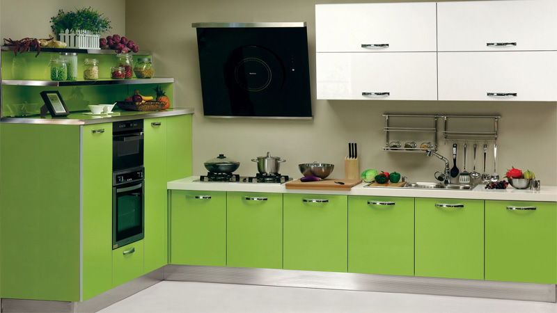 کابینت هایگلاس سبز